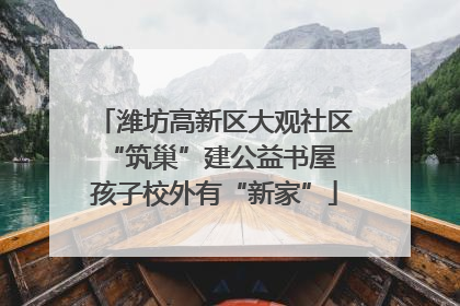 潍坊高新区大观社区“筑巢”建公益书屋 孩子校外有“新家”